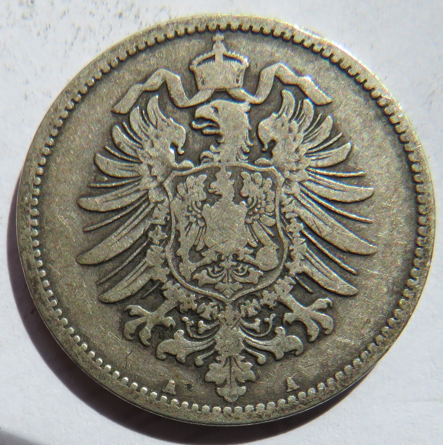 1874-A Germany Silver One Mark Coin