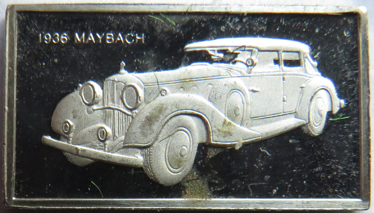 Small Sterling Silver Ingot Classic Cars 1936 Maybach By John Pinches