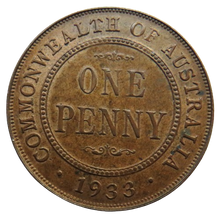 Load image into Gallery viewer, 1933 King George V Australia One Penny Coin In Higher Grade
