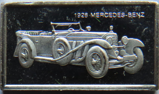 Small Sterling Silver Ingot Classic Cars 1928 Mercedes-Benz By John Pinches