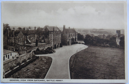 Vintage Postcard of General View from Gateway, Battle Abbey