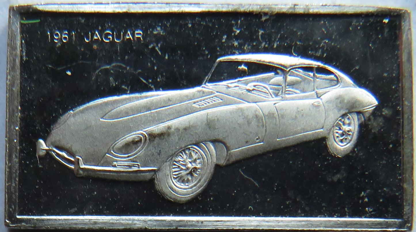Small Sterling Silver Ingot Classic Cars 1961 Jaguar By John Pinches