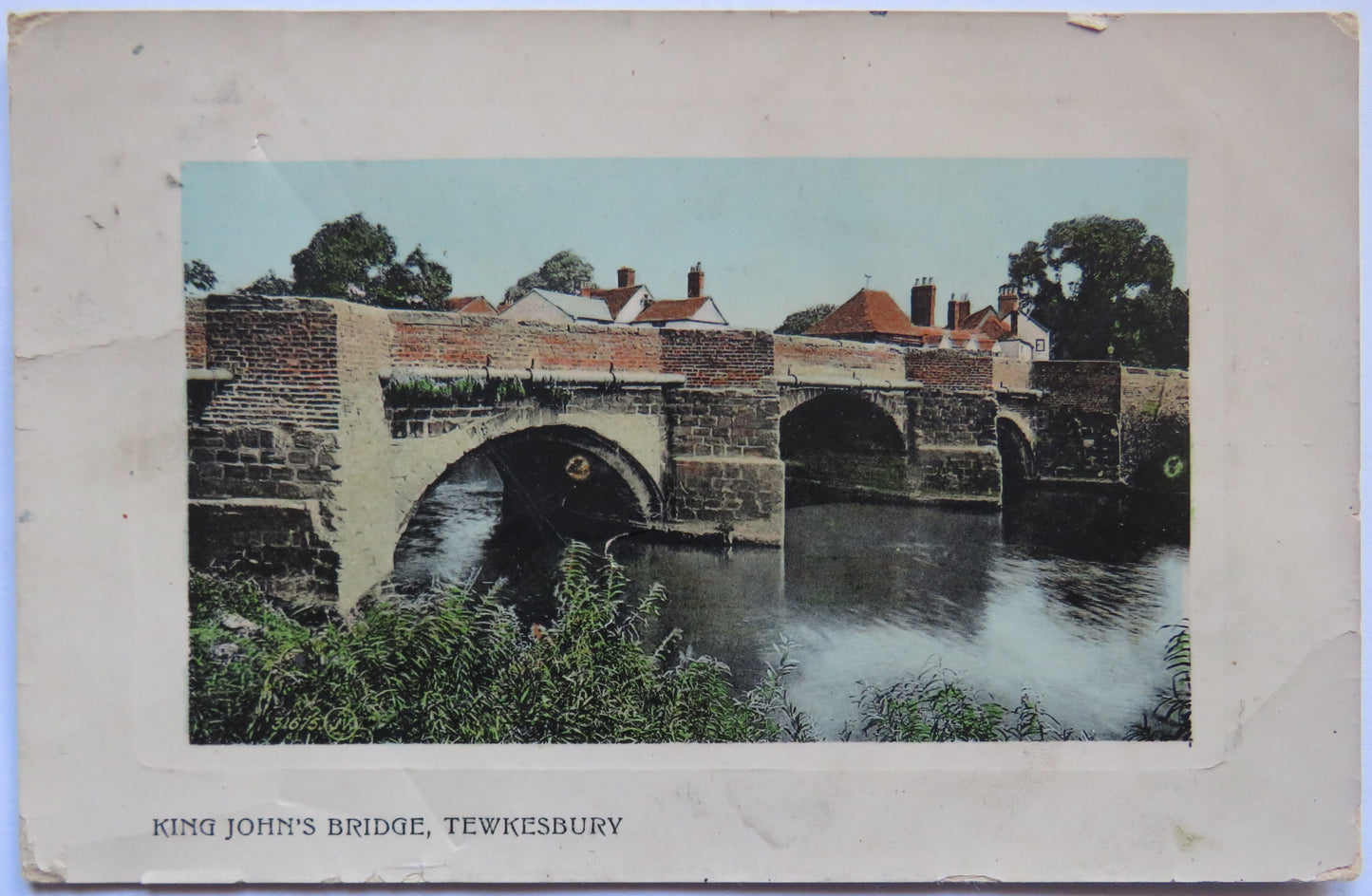 Vintage Postcard of King John's Bridge, Tewkesbury, 1910