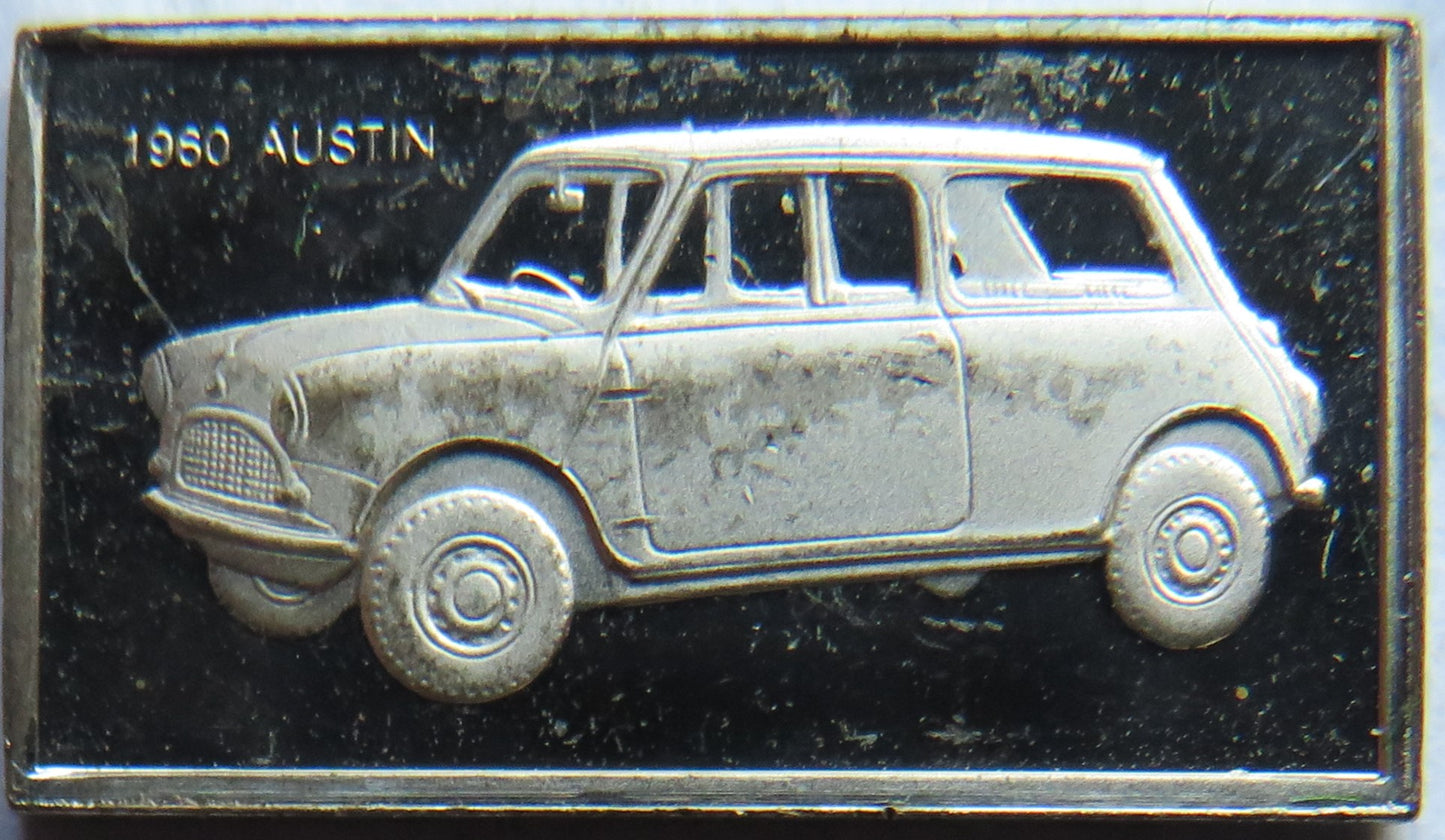 Small Sterling Silver Ingot Classic Cars 1960 Austin By John Pinches