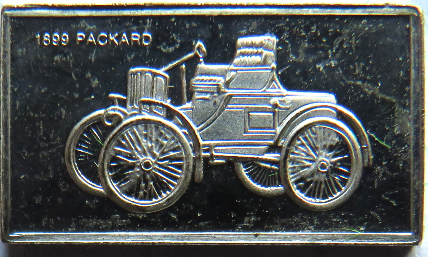 Small Sterling Silver Ingot Classic Cars 1899 Packard By John Pinches
