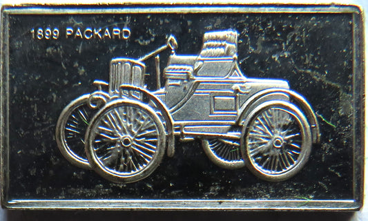 Small Sterling Silver Ingot Classic Cars 1899 Packard By John Pinches