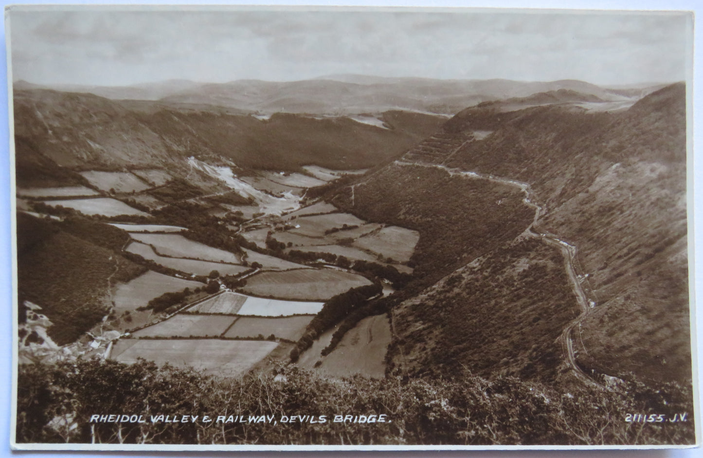 Vintage Postcard of Rheidol Valley & Railway, Devils Bridge