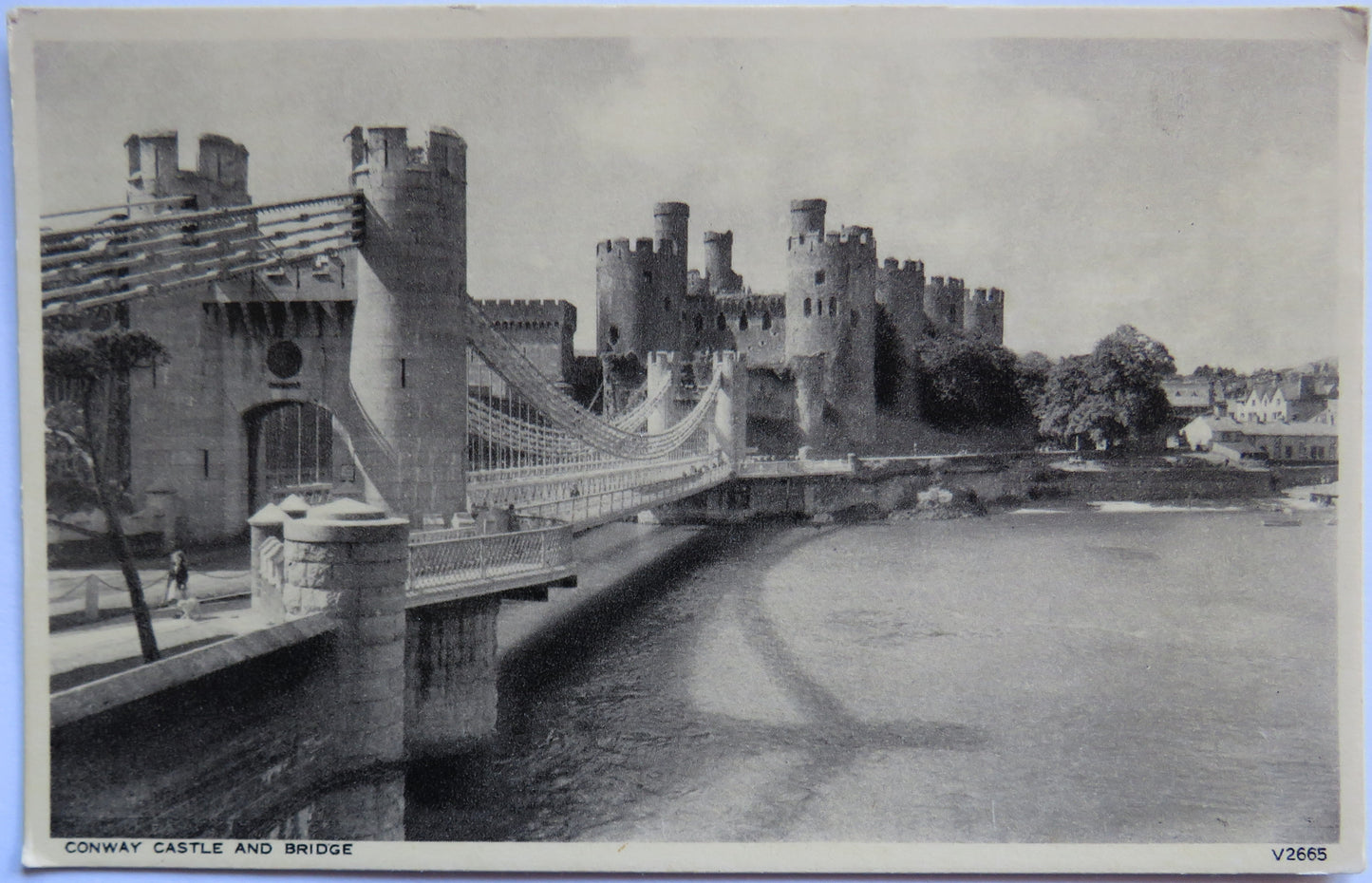 Vintage Postcard of Conway Castle and Bridge