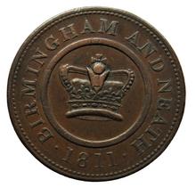 Load image into Gallery viewer, 1811 Birmingham &amp; Neath Crown Copper Company One Penny Token
