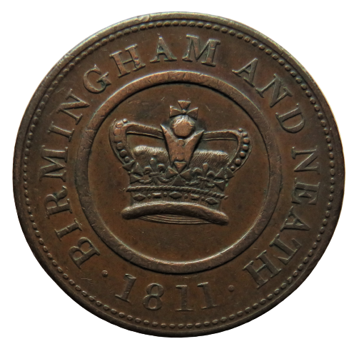 1811 Birmingham & Neath Crown Copper Company One Penny Token