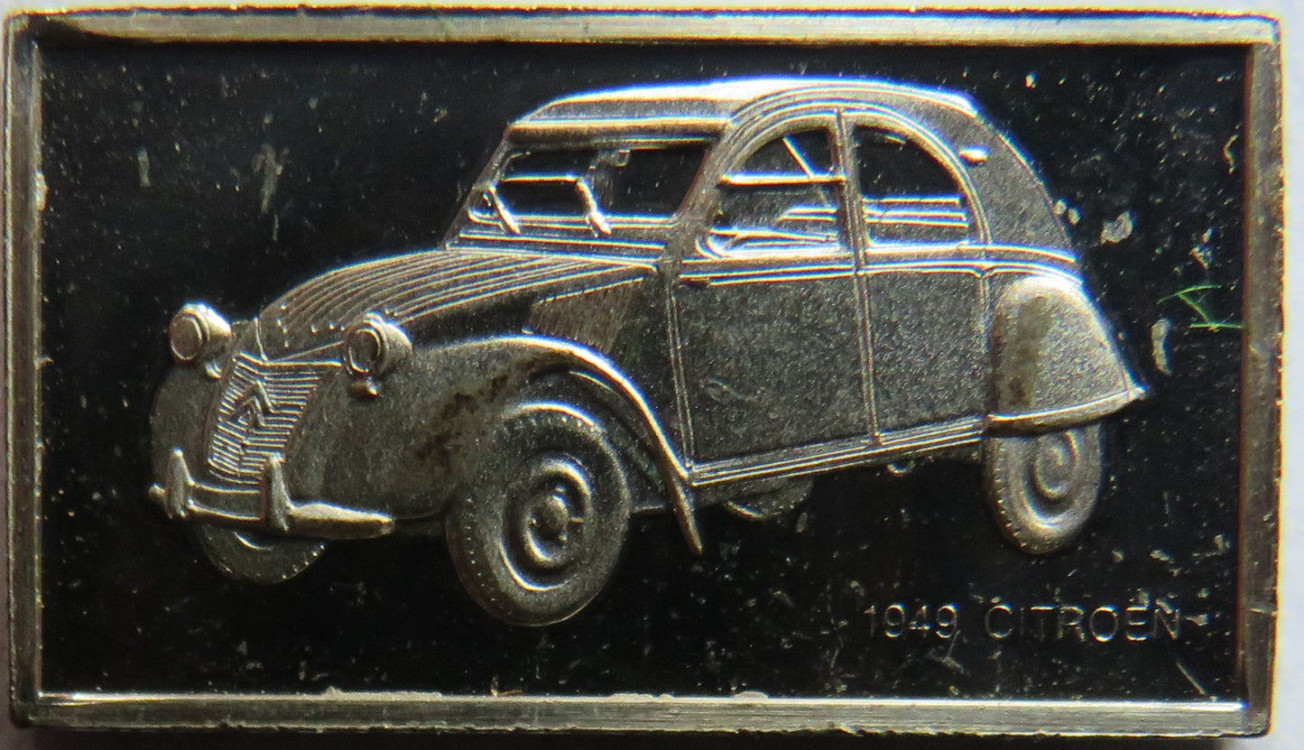 Small Sterling Silver Ingot Classic Cars 1949 Citroen By John Pinches