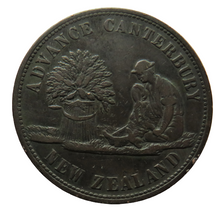 Load image into Gallery viewer, Advance Canterbury New Zealand One Penny Token Edward Reece Scarce
