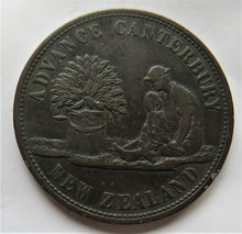 Load image into Gallery viewer, Advance Canterbury New Zealand One Penny Token Edward Reece Scarce
