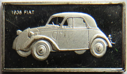 Small Sterling Silver Ingot Classic Cars 1935 Fiat By John Pinches