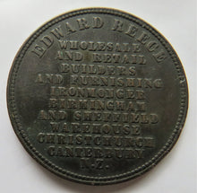 Load image into Gallery viewer, Advance Canterbury New Zealand One Penny Token Edward Reece Scarce
