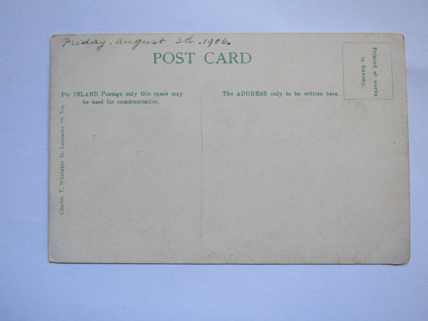 Vintage Postcard of A Rough Sea, St. Leonards