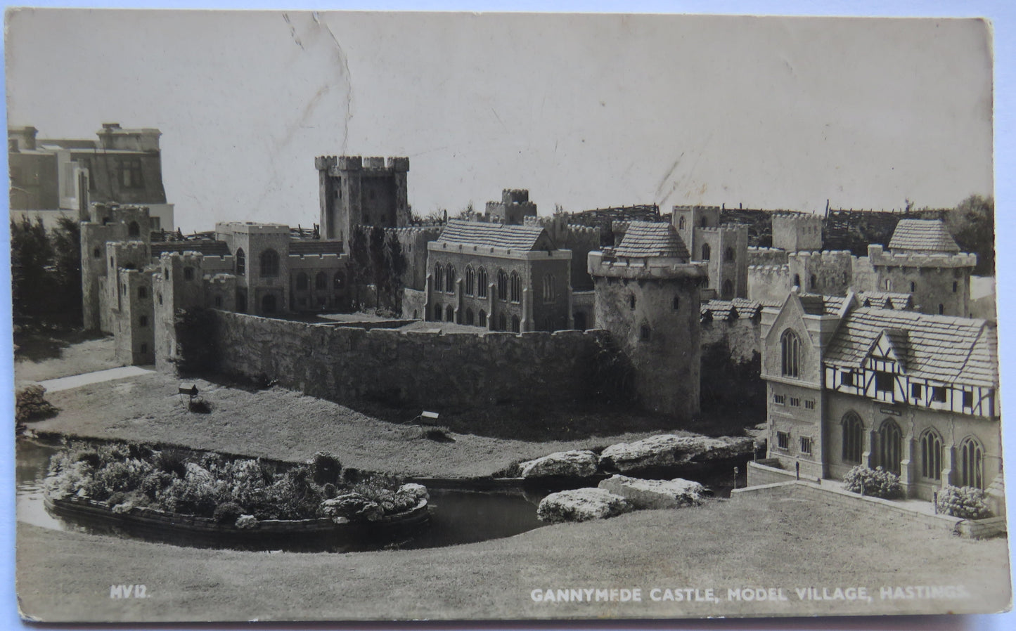 Vintage Postcard of Gannymede Castle, Model Village, Hastings