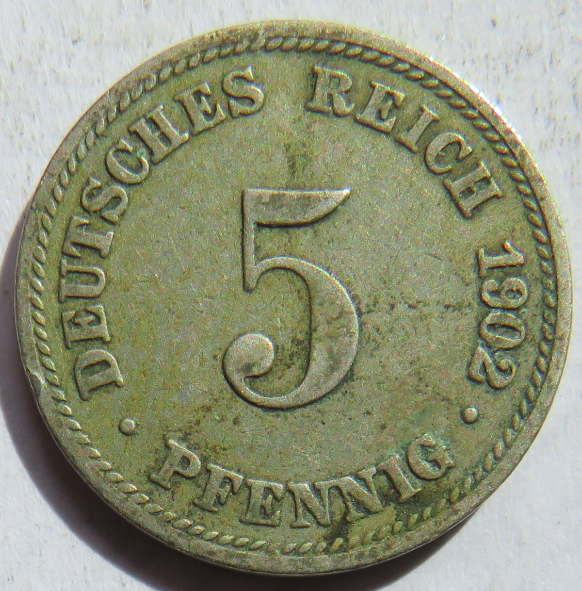 1902-D Germany 5 Pfennig Coin image 2