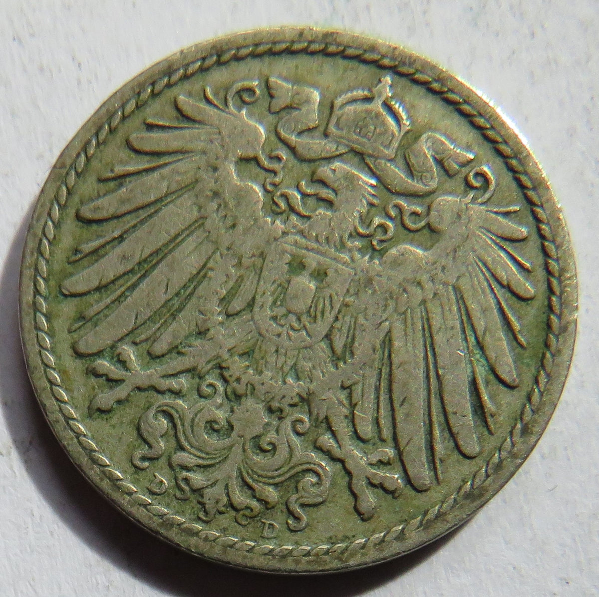 1902-D Germany 5 Pfennig Coin image 3