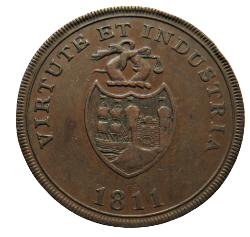 1811 Bristol, Swansea & London One Penny Token Virtute Et Industrial