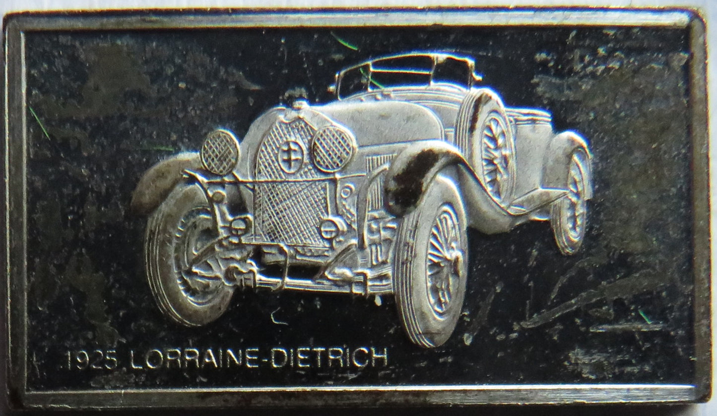 Small Sterling Silver Ingot Classic Cars 1925 Lorraine-Dietrich By John Pinches