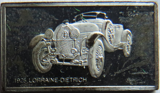 Small Sterling Silver Ingot Classic Cars 1925 Lorraine-Dietrich By John Pinches
