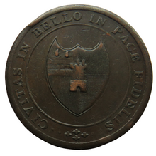 Load image into Gallery viewer, 1811 Worcester City and County One Penny Token Civitas In Bello In Pace Fidelius
