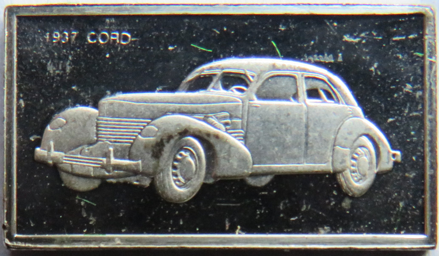 Small Sterling Silver Ingot Classic Cars 1937 Cord By John Pinches