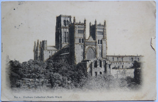 Vintage Postcard of Durham Cathedral (North West), 1904