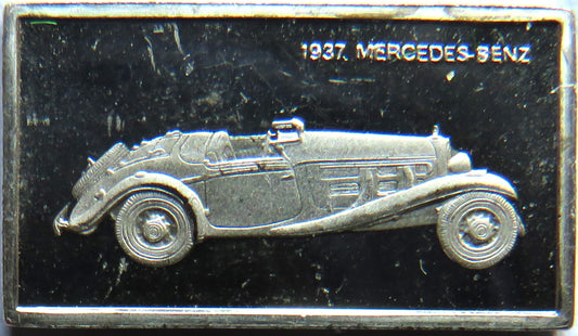 Small Sterling Silver Ingot Classic Cars 1937 Mercedes-Benz By John Pinches