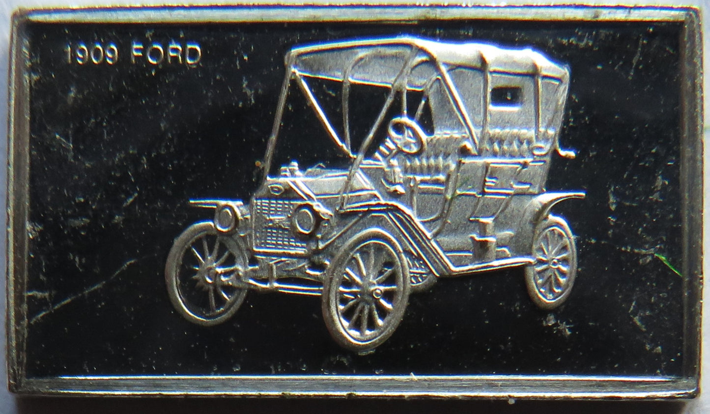 Small Sterling Silver Ingot Classic Cars 1909 Ford By John Pinches