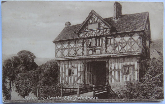 Vintage Postcard of Stokesay Castle, The Gatehouse
