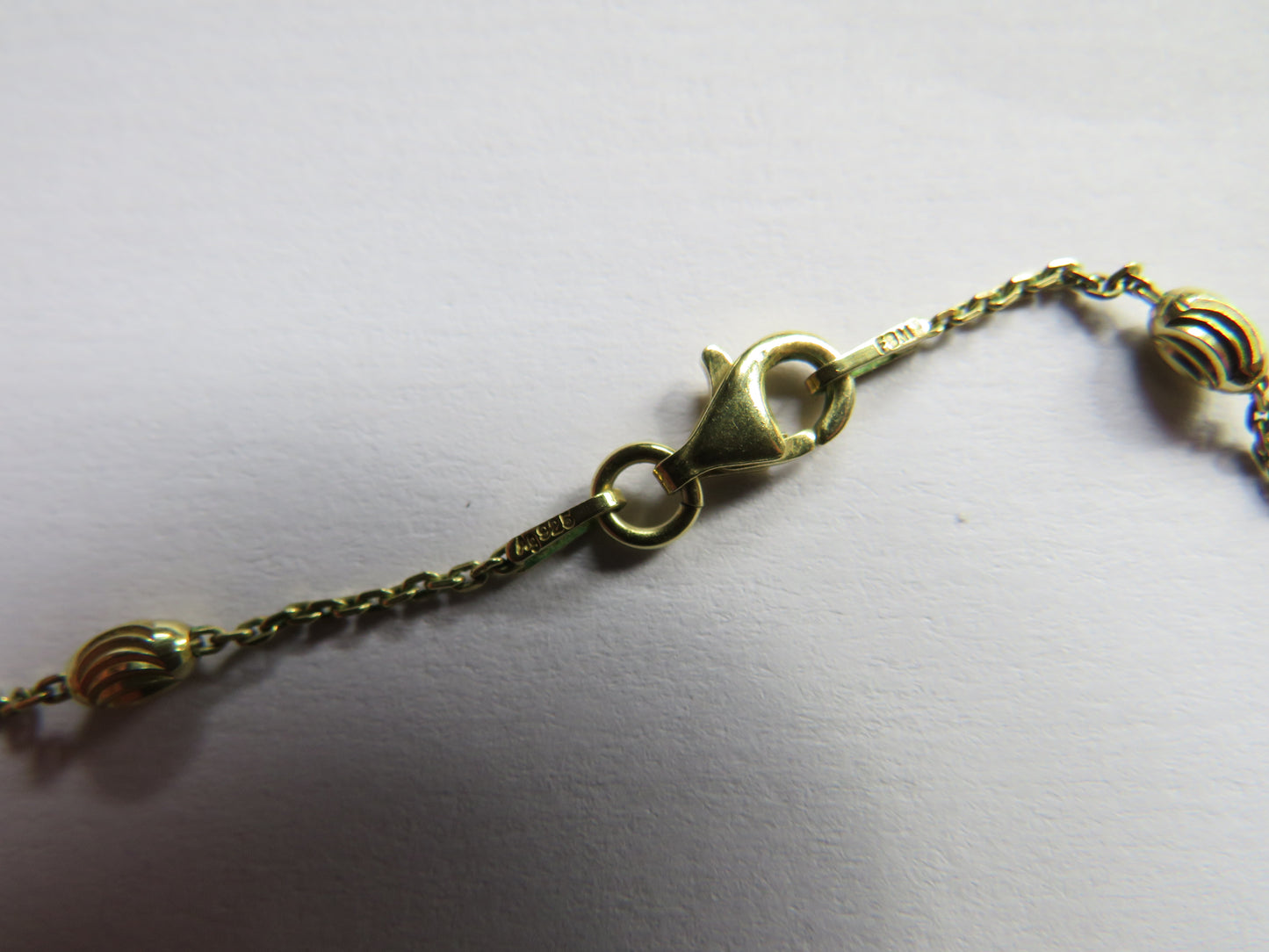 Stylish Ladies Long Gold Plated Sterling Silver Necklace