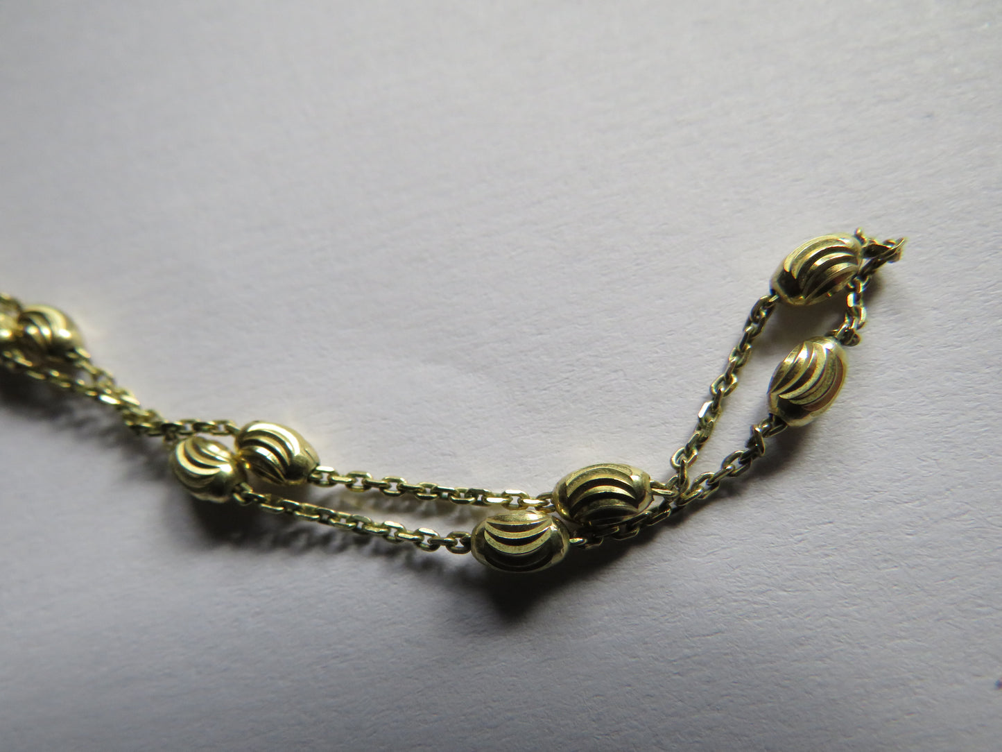 Stylish Ladies Long Gold Plated Sterling Silver Necklace