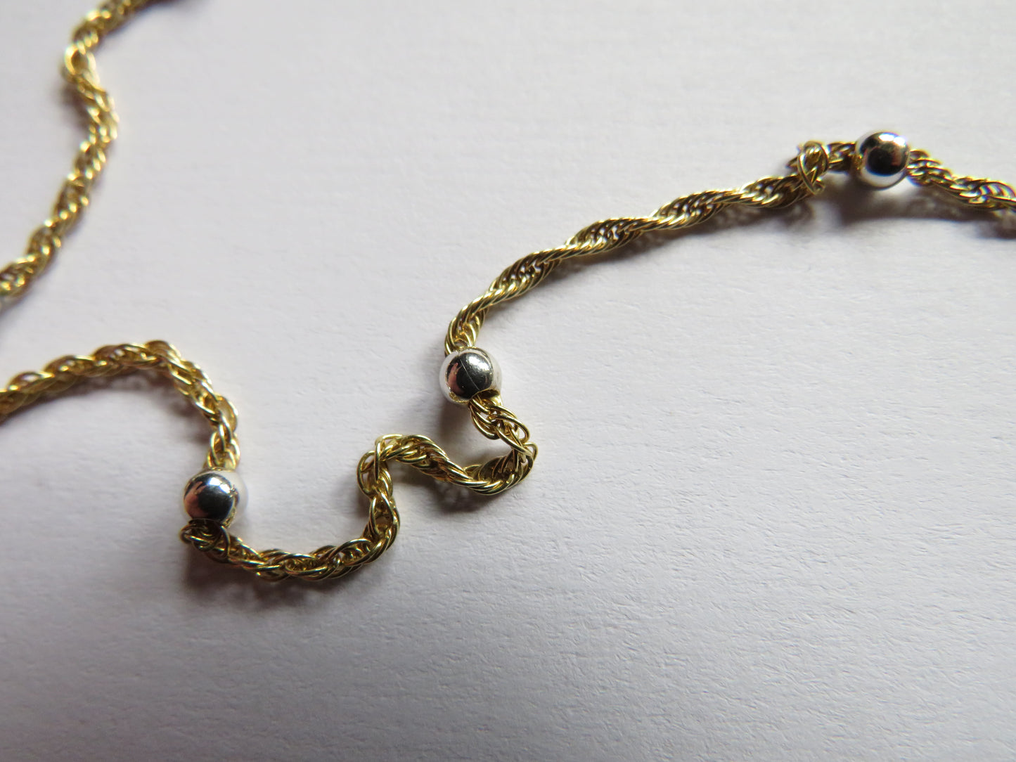 Stylish Ladies Long Gold Plated Sterling Silver Necklace By TGGC