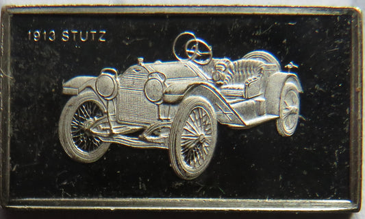 Small Sterling Silver Ingot Classic Cars 1913 Stutz By John Pinches