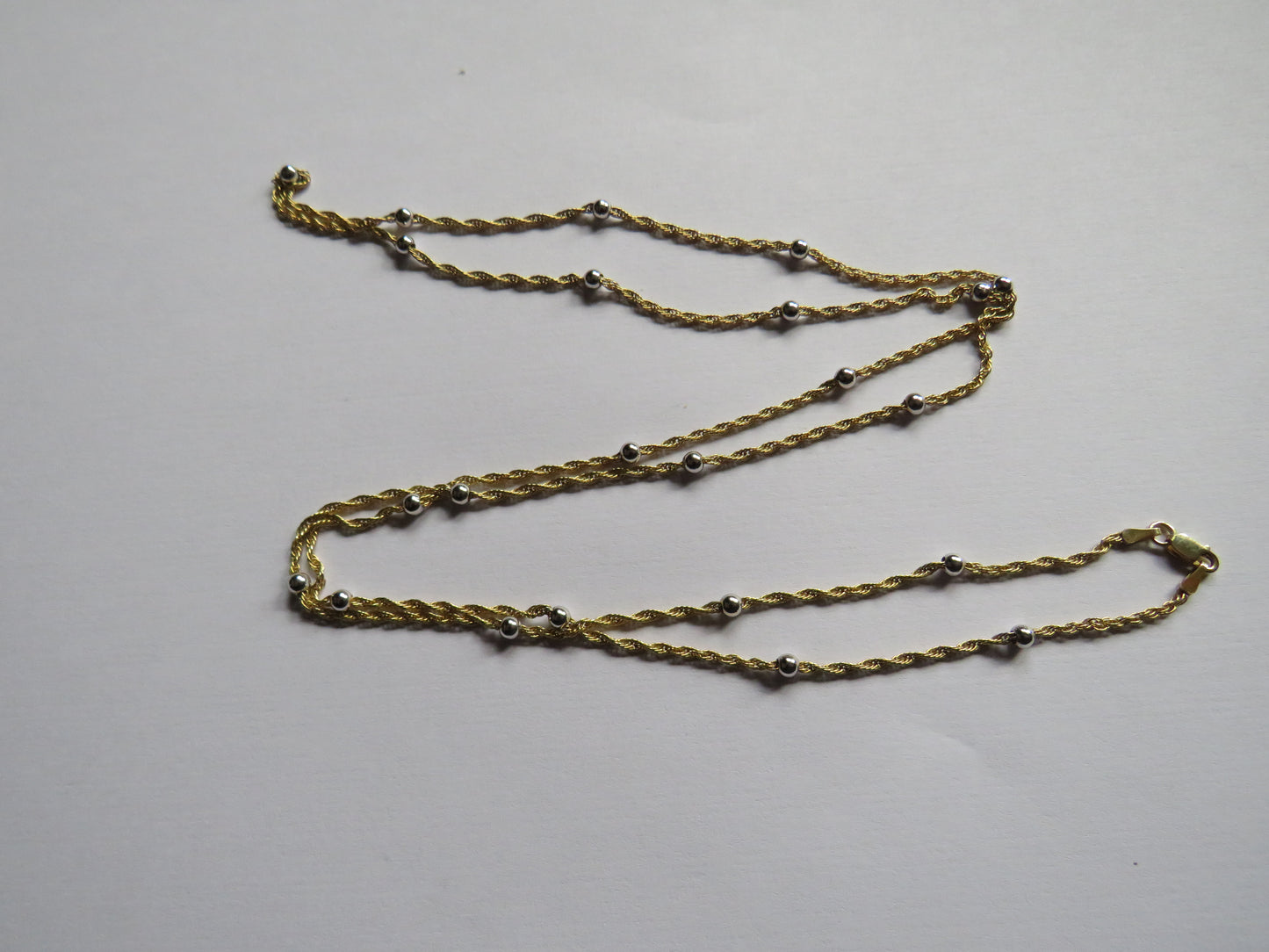 Stylish Ladies Long Gold Plated Sterling Silver Necklace By TGGC