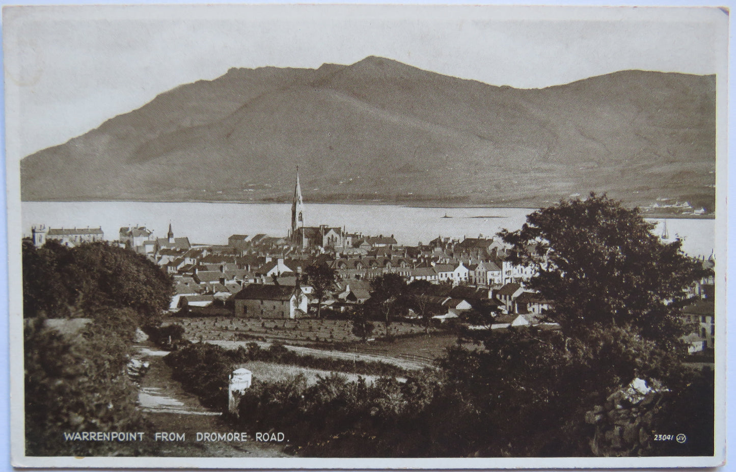 Vintage Postcard of Warrenpoint from Dromore Road