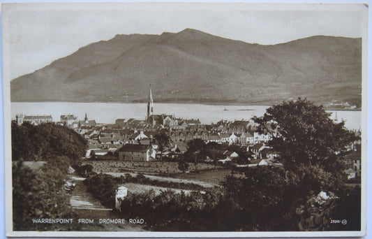 Vintage Postcard of Warrenpoint from Dromore Road