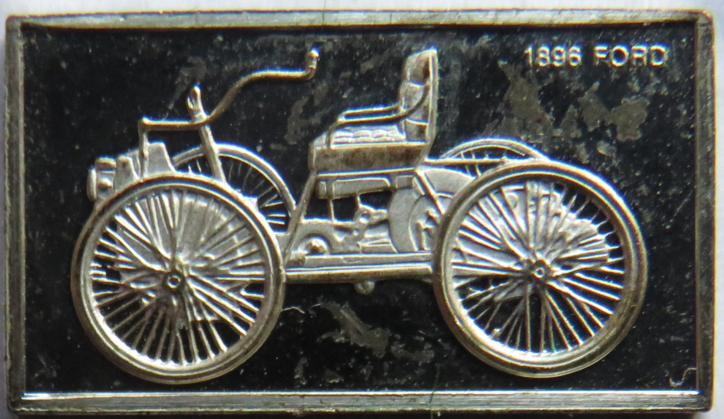 Small Sterling Silver Ingot Classic Cars 1896 Ford By John Pinches
