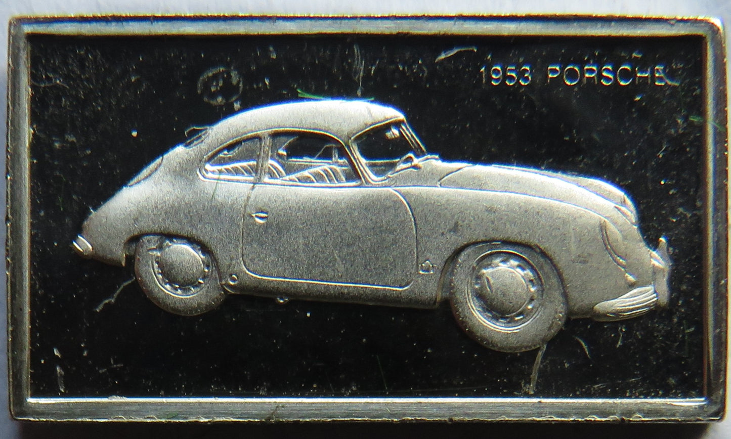 Small Sterling Silver Ingot Classic Cars 1953 Porsche By John Pinches