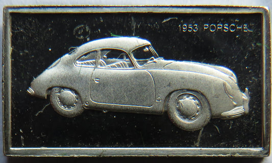 Small Sterling Silver Ingot Classic Cars 1953 Porsche By John Pinches