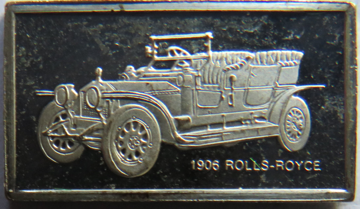 Small Sterling Silver Ingot Classic Cars 1906 Rolls-Royce By John Pinches