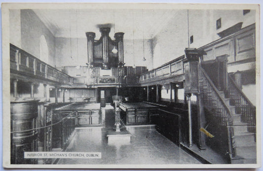 Vintage Postcard of The Interior St. Michan's Church, Dublin