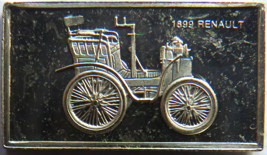 Small Sterling Silver Ingot Classic Cars 1899 Renault By John Pinches