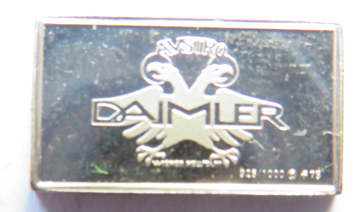 Small Sterling Silver Ingot Classic Cars 1910 Austro-Daimler By John Pinches