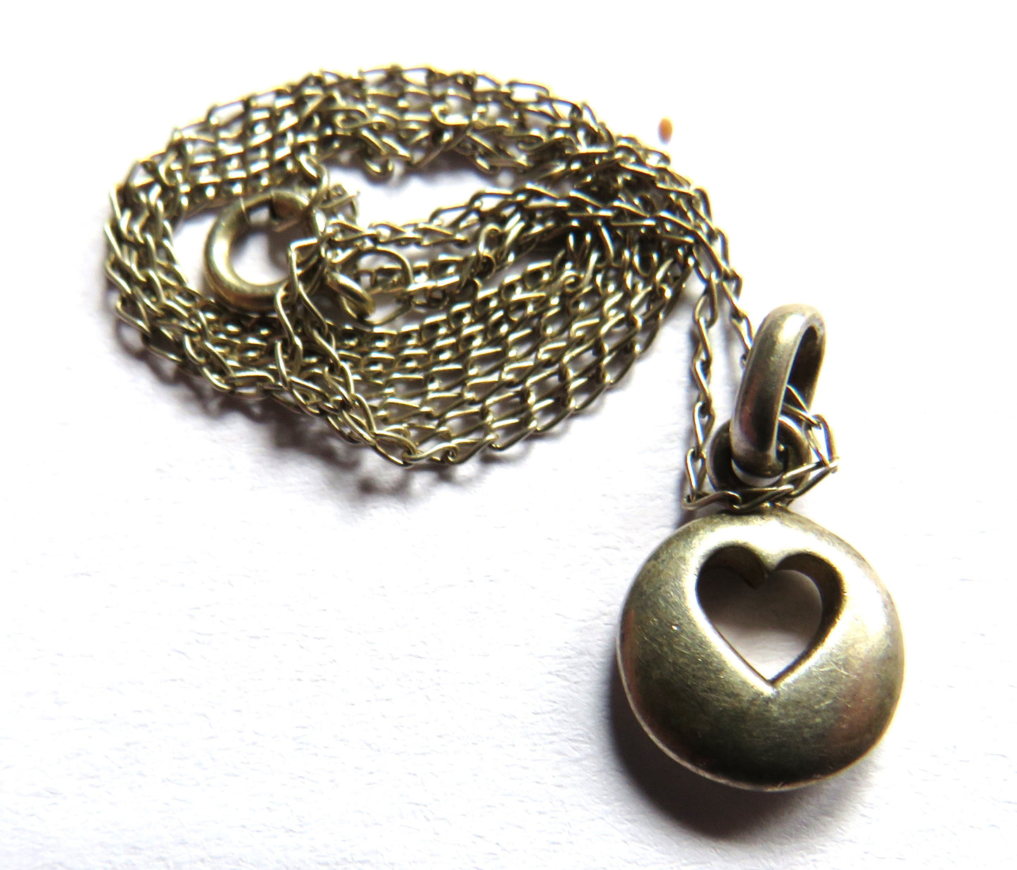 Ladies Sterling Silver Necklace & Pendant With Heart Design