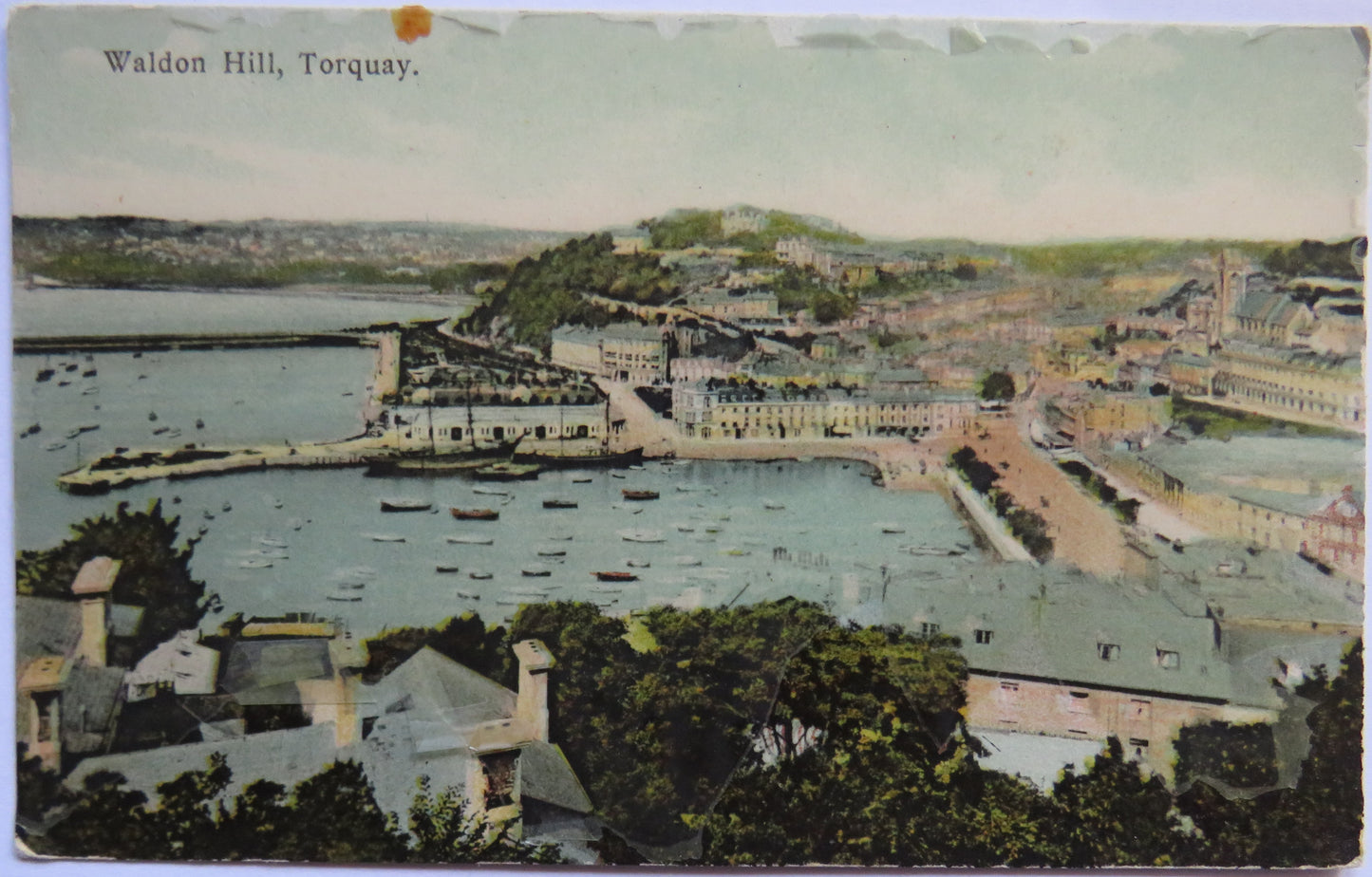 Vintage Postcard of Waldon Hill, Torquay