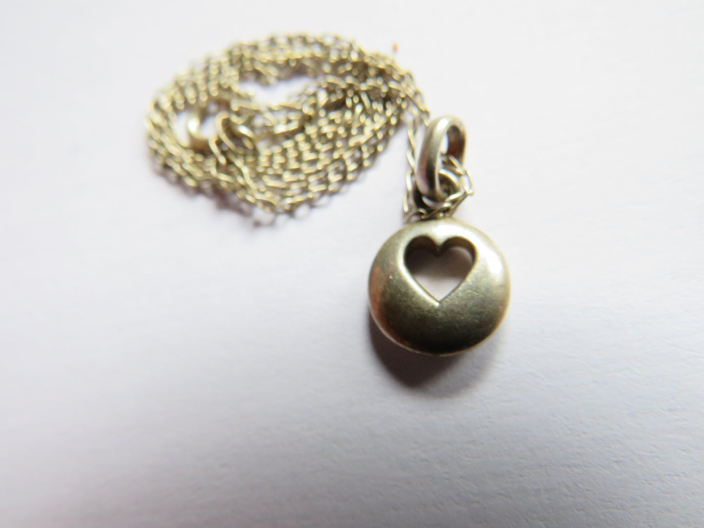 Ladies Sterling Silver Necklace & Pendant With Heart Design