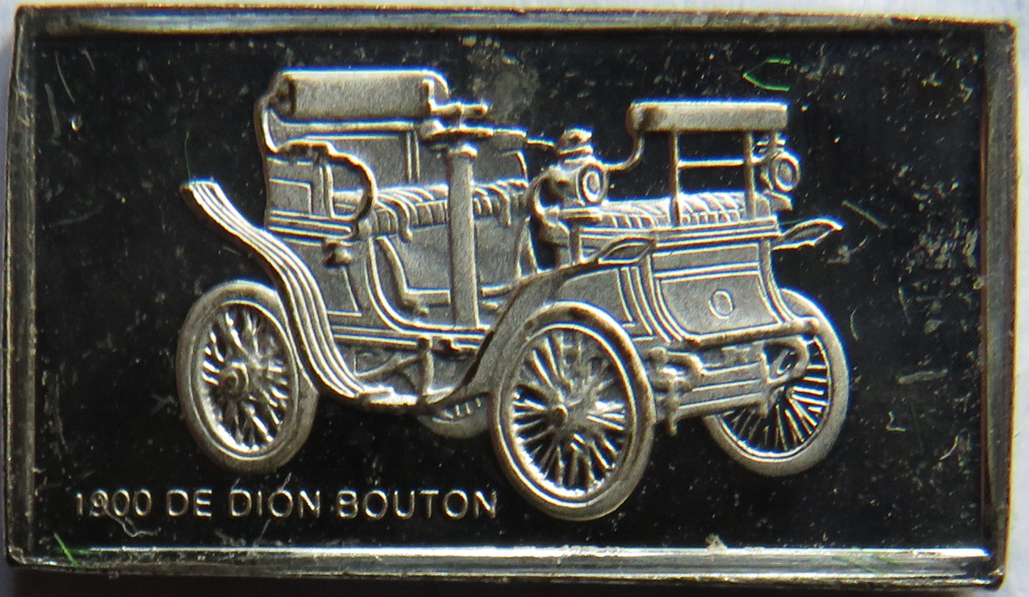 Small Sterling Silver Ingot Classic Cars 1900 De Dion Bouton By John Pinches